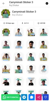 Carryminati Stickers For WA android App screenshot 3