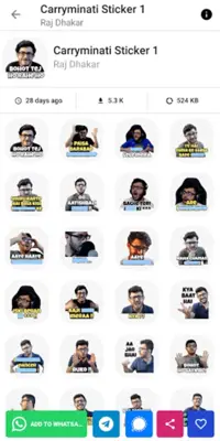 Carryminati Stickers For WA android App screenshot 4